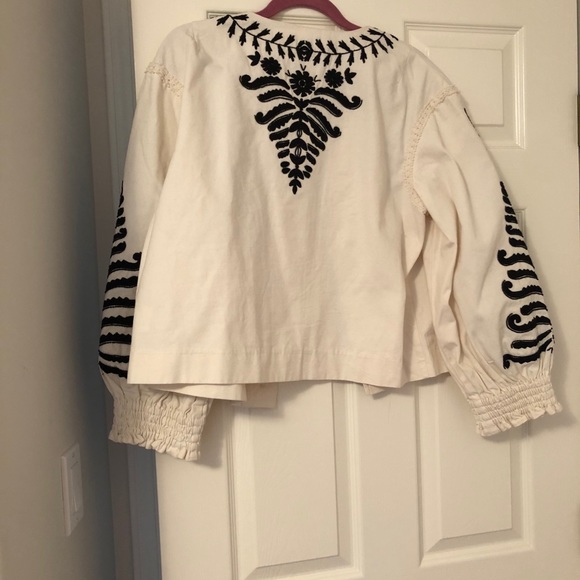 Tory Burch NWT embroidered/beaded jacket size 14 - Picture 10 of 16
